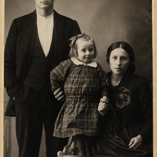 Bjarni afi, mamma og Friðgerður amma