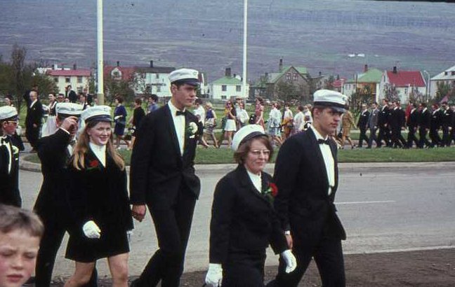 Helga í skrúðgöngu 1969